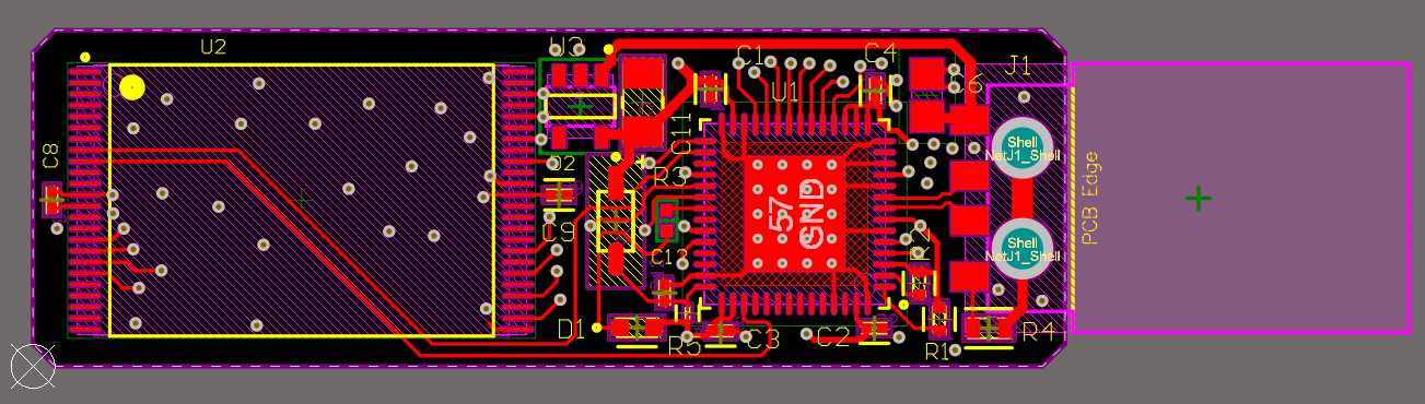 how to add via in altium while routing